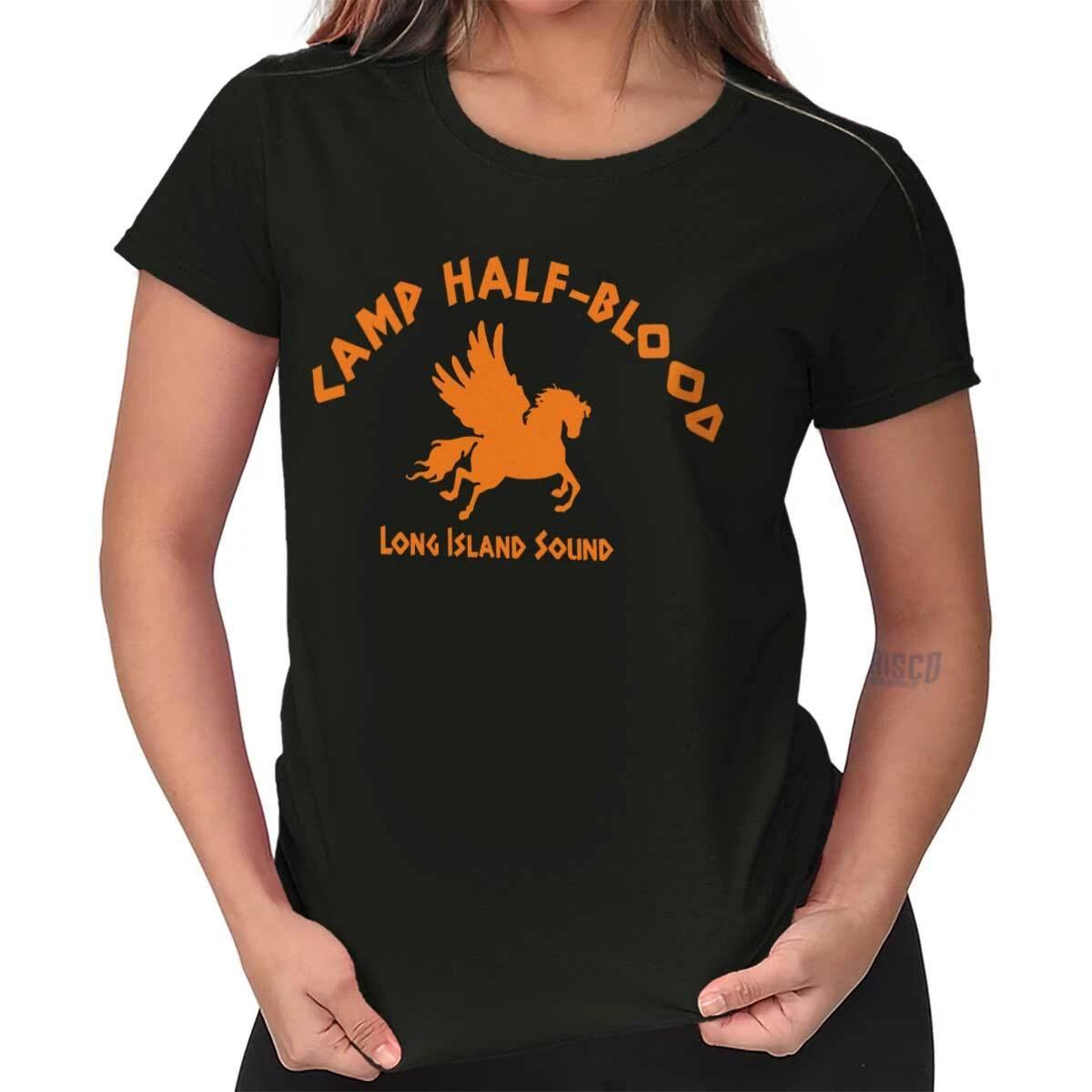 Camp Half Blood Long Island Sound Pegasus Womens Top Junior Graphic Tee S
