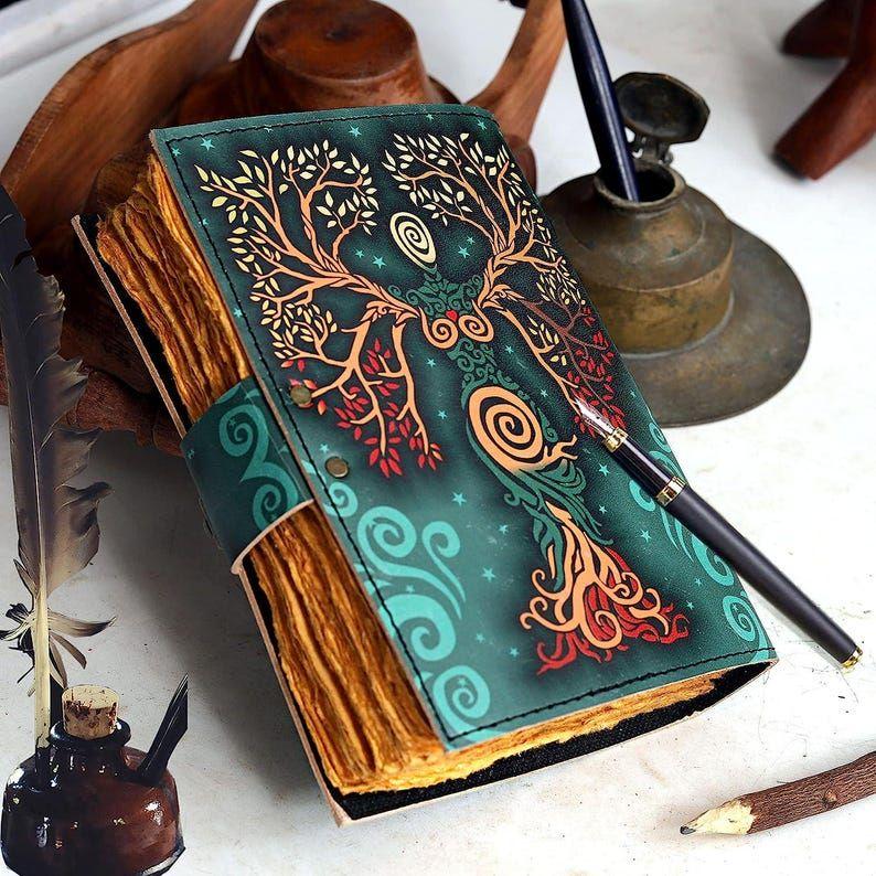 Mother Earth Leather Journal: Grimoire Book of Shadows