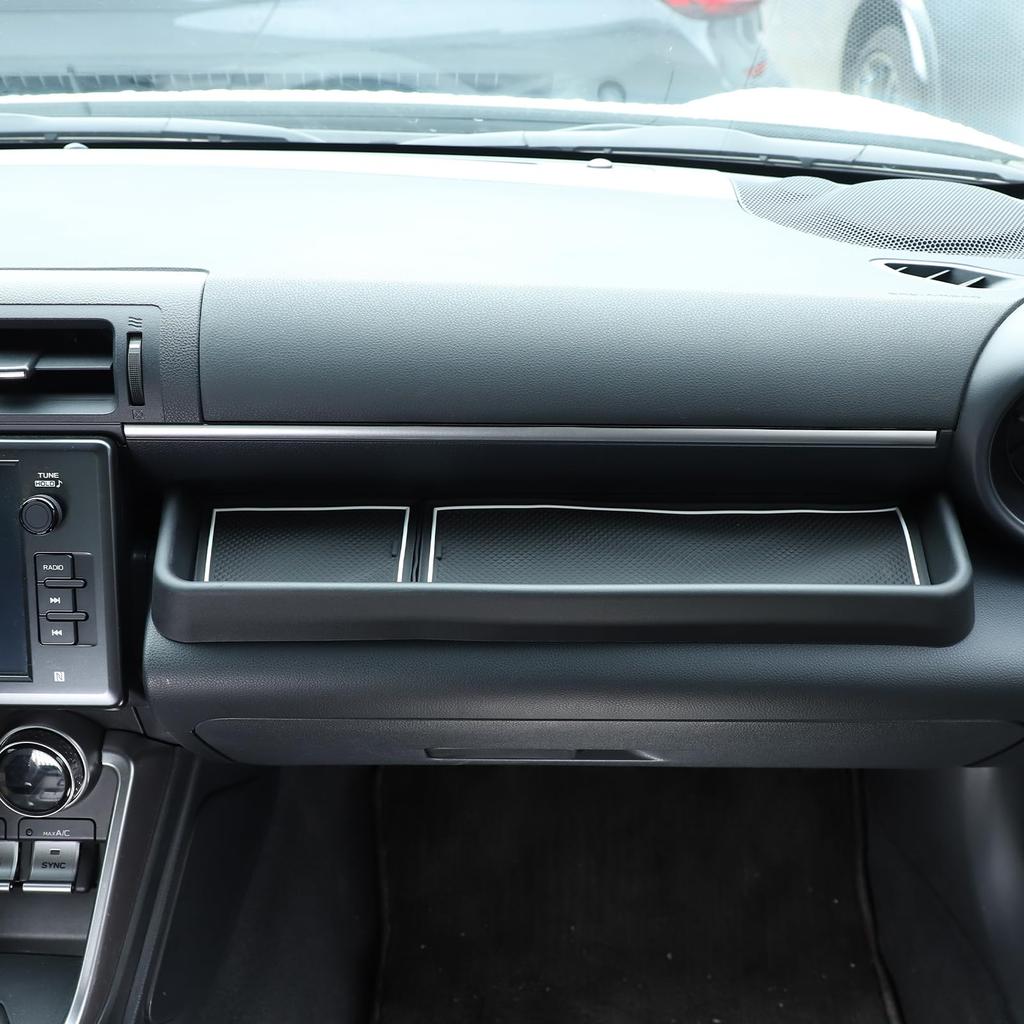 DIYUCAR Car Storage Front Storage Car Dashboard Storage Accessory Storage Case with Rubber Compatible with Toyota GR86 ZN8 and Subaru BRZ ZD8 Suitable