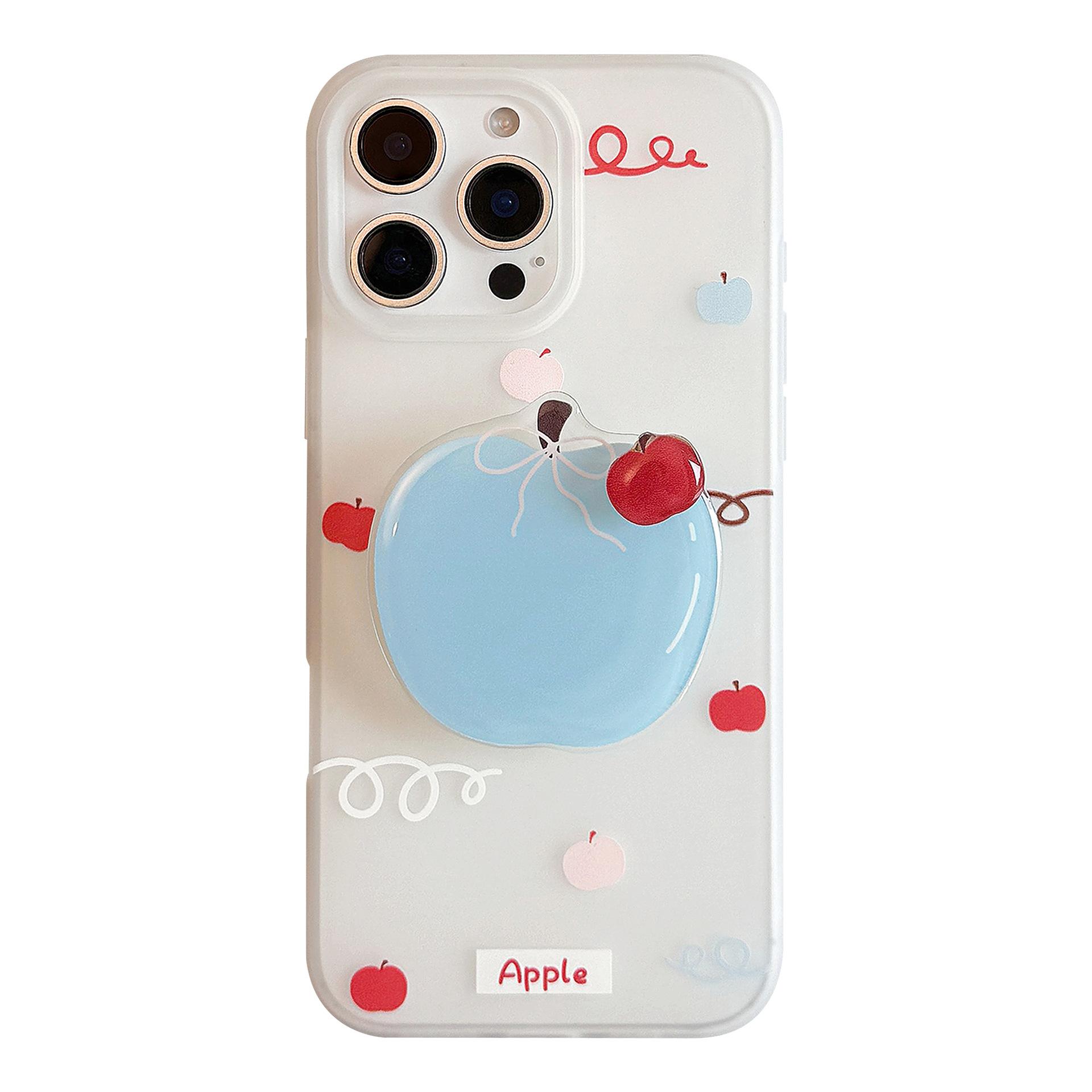 

Креативная синяя подставка-чехол для телефона в виде яблока iphone 16 Pro Max