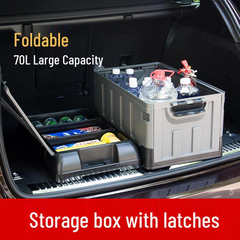 Large Foldable Car Trunk Organizer for Camping, Clothes, and Toys