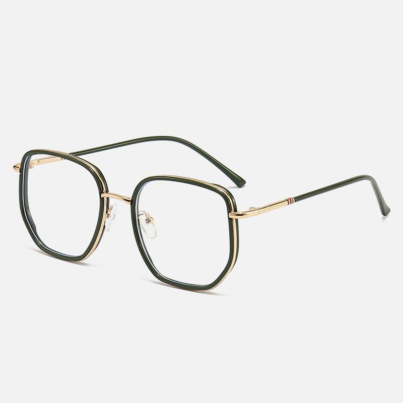 No Makeup Retro Literary Glasses Frame Men And Women Tr90 Large Frame Anti-Blue Light Glasses Frame Cross