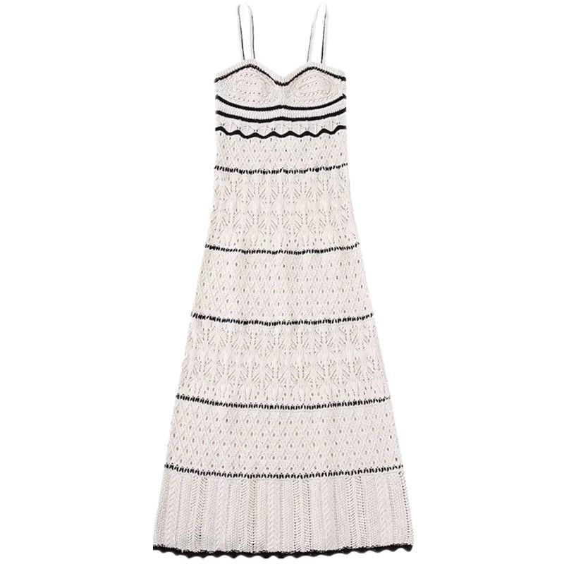 

Женское летнее модное платье-слинг с V-образным вырезом и вырезами White S