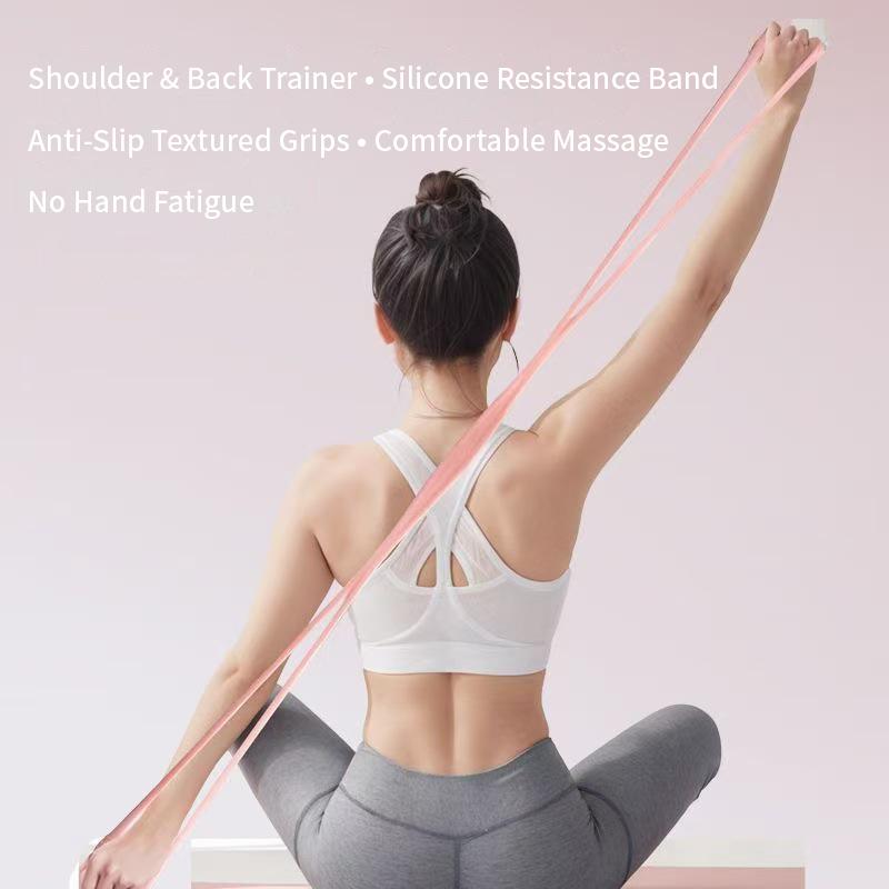 Custom Pilates Stretching Exercise Bands Gym Fitness Resistance Bands Yoga Expander Pull Rope Arm Leg Training Workout Accessory