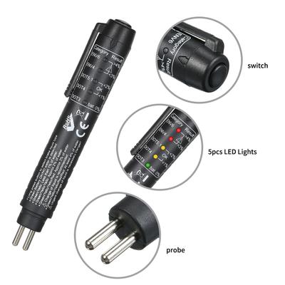 Tester liquido freni Pen Test DOT3 DOT4 DOT5.1 ENV6 ENV4 Liquidi freni con 5 indicatori LED