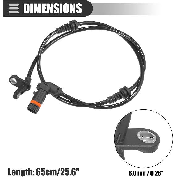 Motoforti Front Left or Right ABS Sensor, Wheel Speed Sensor, for Mercedes-Benz GLK250 GLK350 2013-2015, No.2049053105
