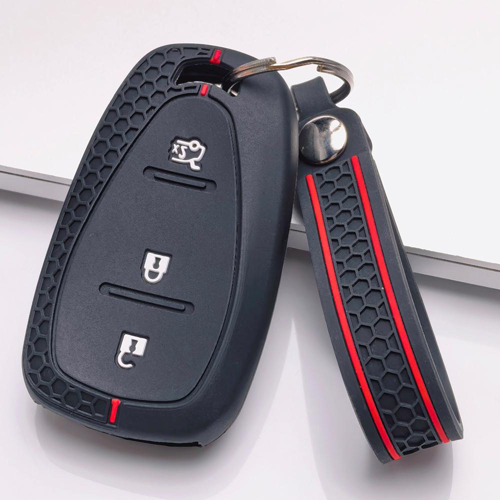 Key Case Cover for Chevrolet Equinox Malibu XL Cruze Blazer Traverse Trailblazer Sonic with Keychain Anti-Scratch Surface Shockproof Structure