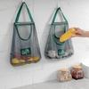 Multipurpose Hanging Produce Storage Mesh Bag Space Efficient Designs for Home Kitchen Camping Use