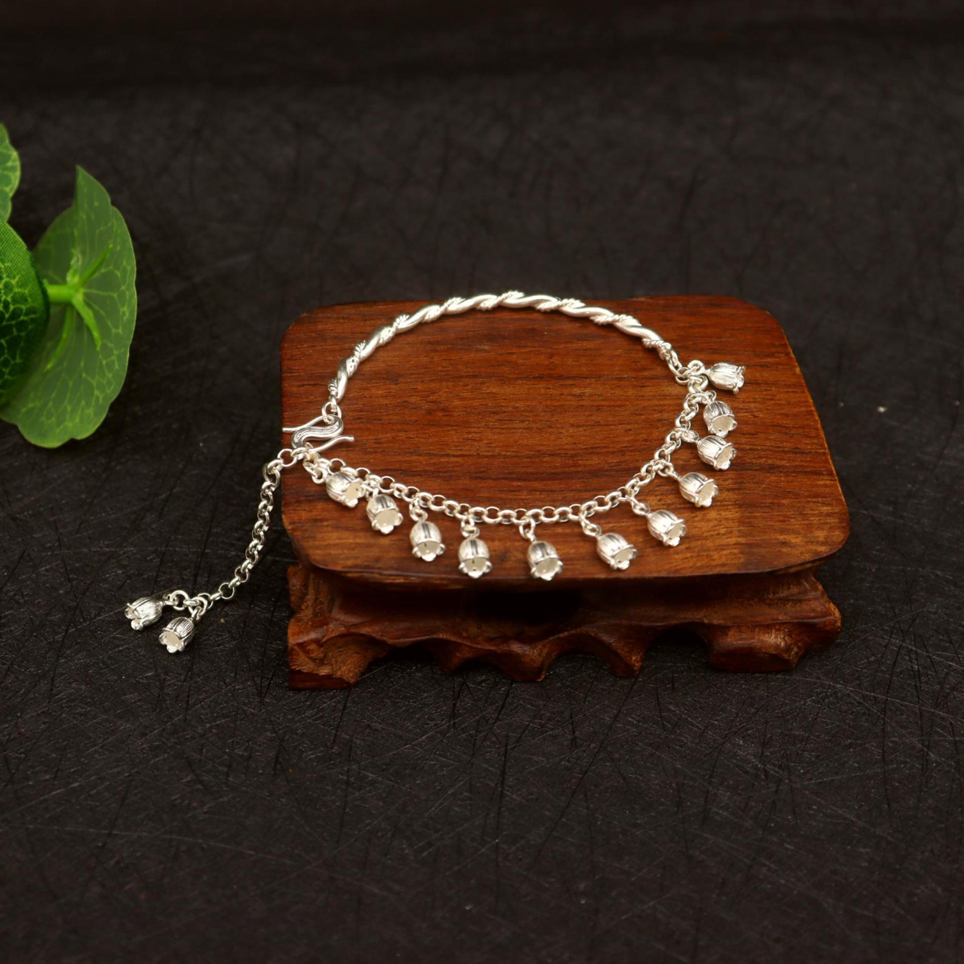 

Ландыш Стерлинговое Filigree Нишевый Полубраслет - Универсальный Весенне-Летний Стиль Sterling Silver