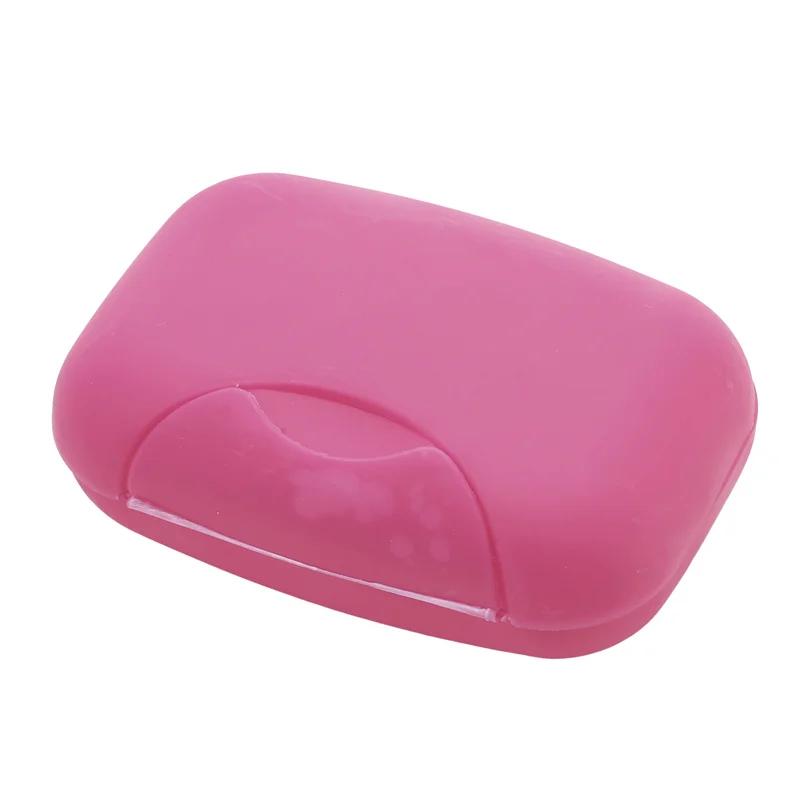Portable Travel Soap Box Container Bathroom Acc Home Plastic Soap-Boxes with Cover Small/big Sizes Candy Color Soaps Dish Holder