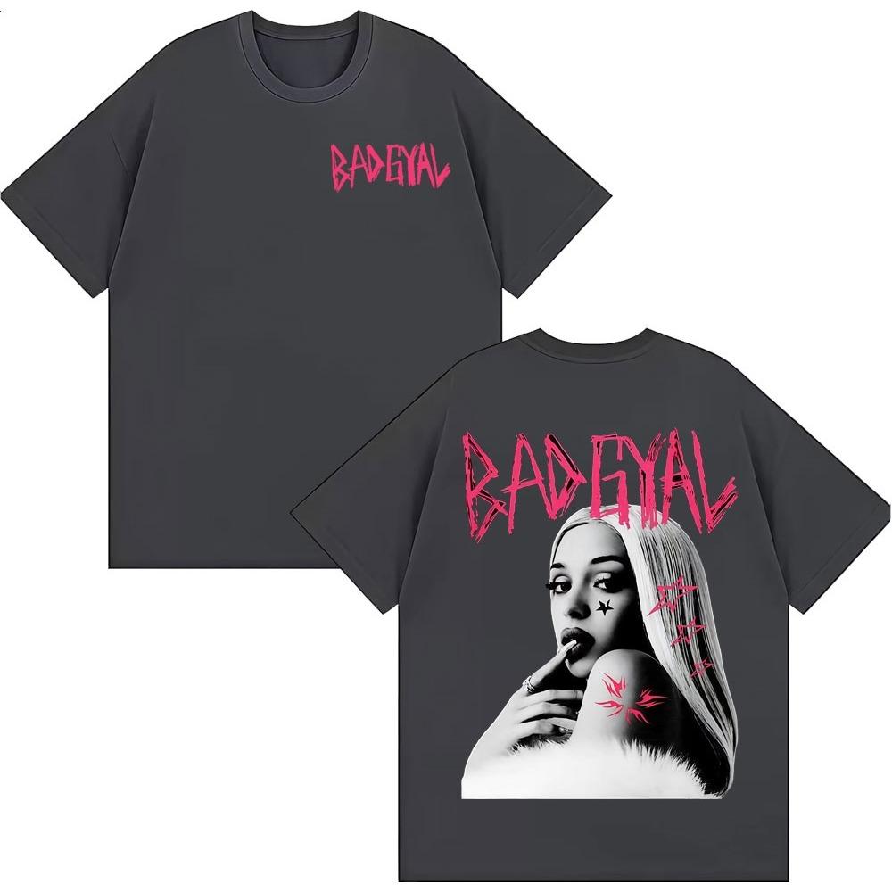 Zangeres Bad Gyal Album Grafisch T-shirt Heren Dames Katoen Y2K Kleding Ademend Rond Hals Korte Mouw Top