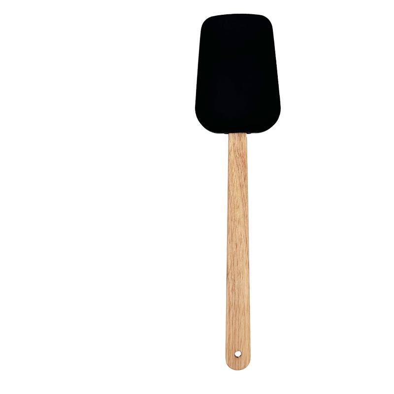 Multi-functional Detachable Silicone Spatula & Scraper with Wooden Handle