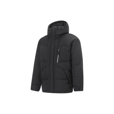 Unisex Hooded Down Jacket Black AYMT065-1