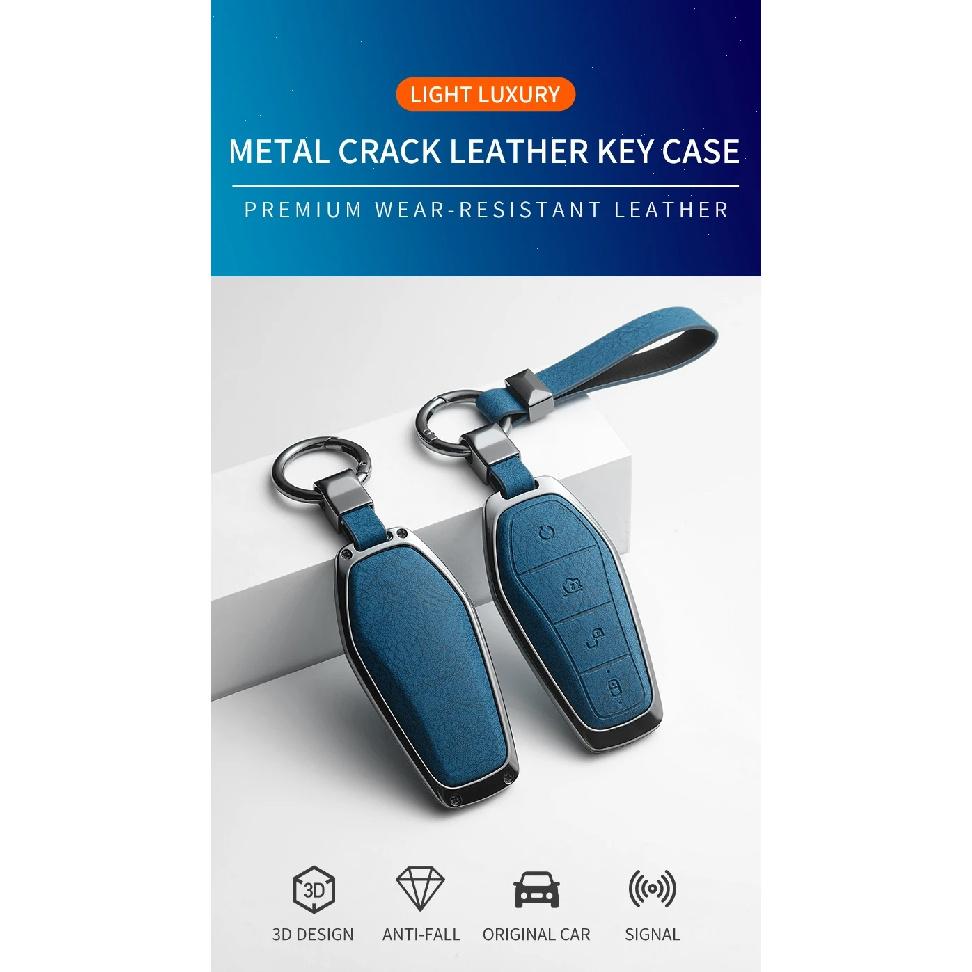 Zinc Alloy Car Remote Key Cover BYD Song PLUS Han EV Max Tang DM Qin PLUS Yuan Dolphin Atto 3 Keychain Car Accessories