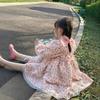 Kids Girls Long Sleeve Lolita Princess Puffy Casual Children Dress