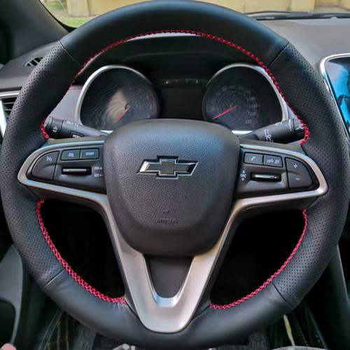 wdpf5 For Chevrolet CRUZE sail 3 MALIBU XL Cavalier Equinox DIY Custom leather carbon fiber car steering wheel cover auto parts