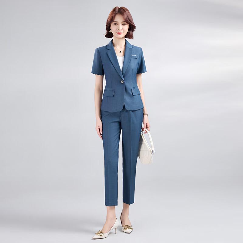 Women's Short Sleeve Professional Suit Set