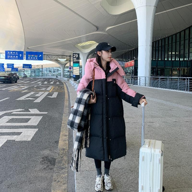 New Women's Winter Korean Version of Cotton-padded Long Thick Hooded Cotton-padded Jacket Loose Cotton-padded Jacket.