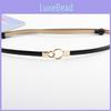 Simple Solid Color Ring Buckle Decoration Women Slim Waist Belt For Daily Wear
