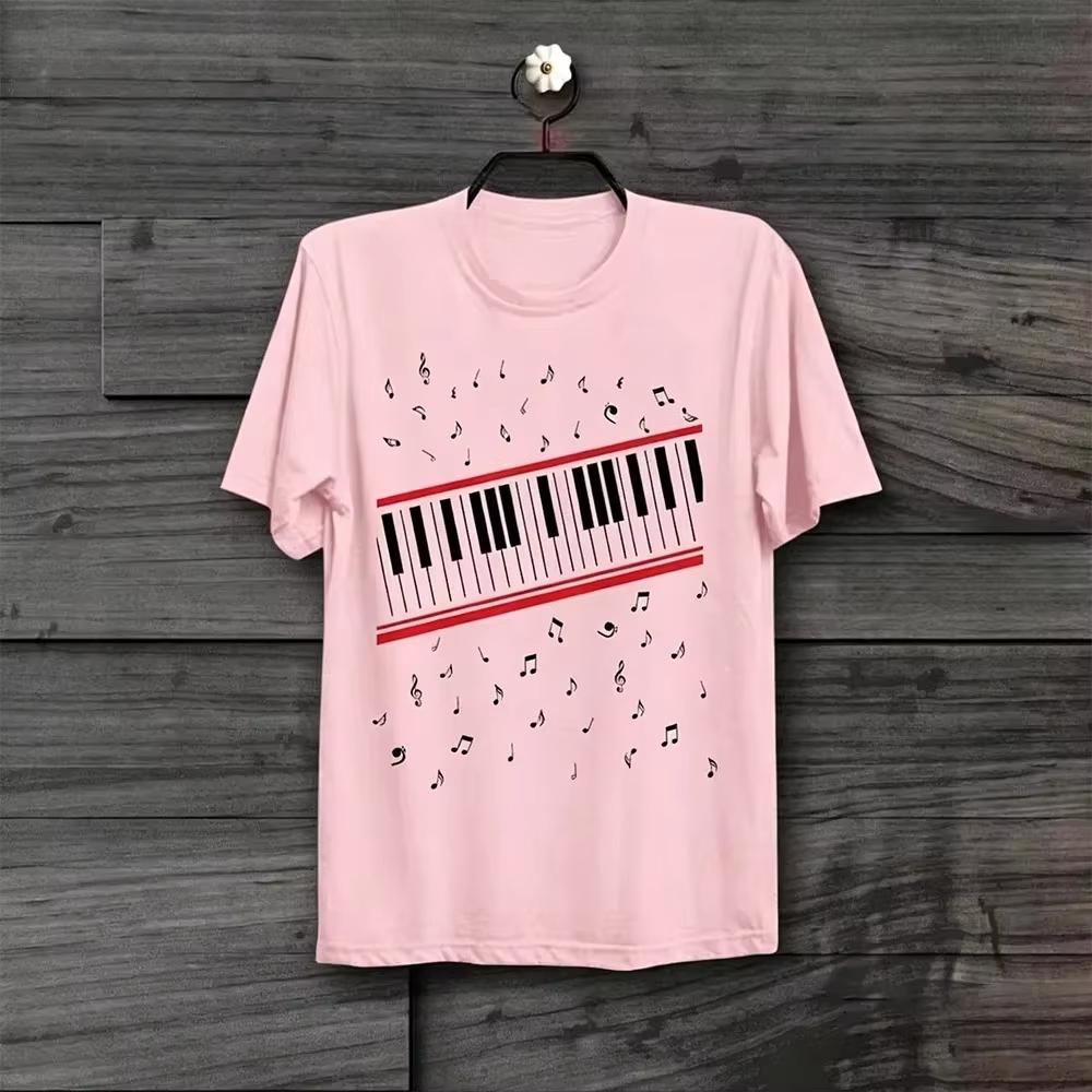 Michael Jackson Movie MJ Beat It Piano Printed T Shirt Casual Cotton Oversized Unisex Unisex Y2k Casual HighQuality Streetwear Tees