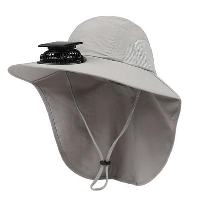 Summer Outdoor Fishing Mountaineering Visor Oversized Brim Solar Fan Hat Shawl Neck Protection Sun Protection Bucket Hat