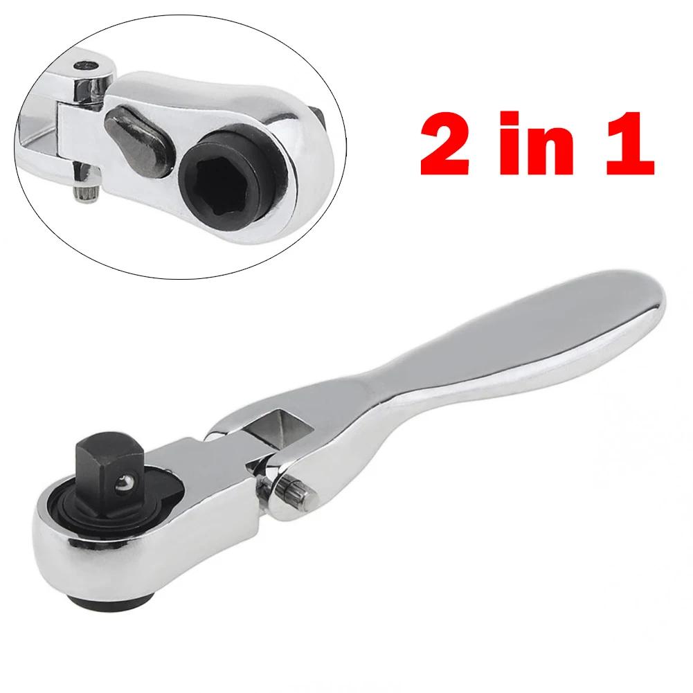 2 In 1 Mini Ratchet Wrench Double Ended Quick Socket Ratchet Wrench Rod Screwdriver Bit Tool Ratchet Handle Wrench China Mainland
