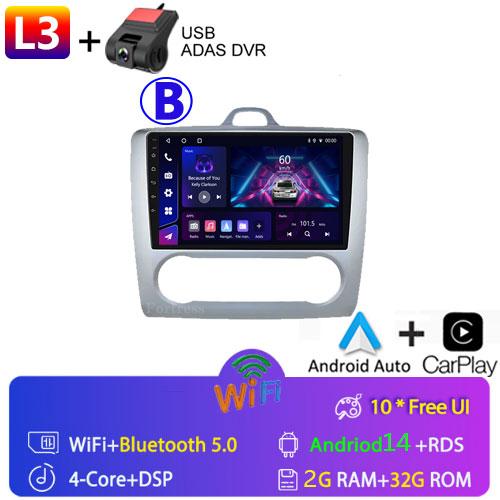 Carplay 4G 2din Android 13 Car Radio for Ford Focus Exi AT 2004-2011 Auto Multimedia Video Player Autoradio Audio Navigation GPS