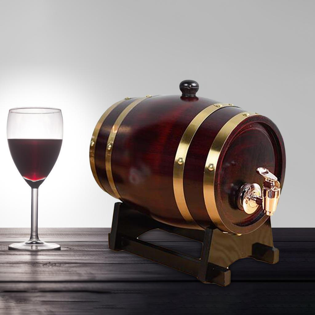 Premium Wooden Barrel Dispenser Set - Perfect for Entertaining And Home Decor