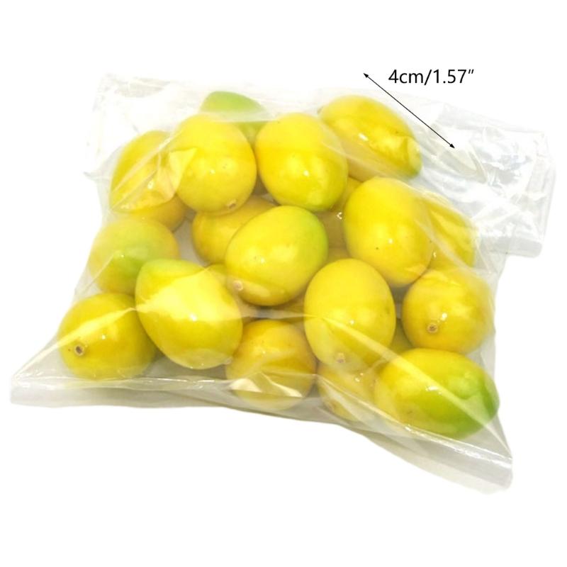 20pcs Artificial Foam Fruit Simulation Lemon Strawberry Wedding Decoration Kitchen Food Photography Props Kindergarten