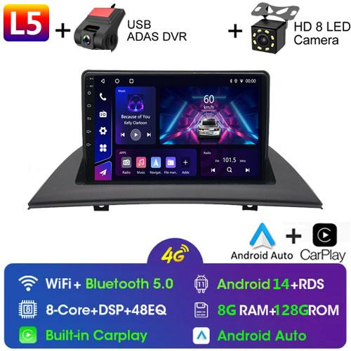 Android 14 Carplay Auto For BMW X3 E83 2004 - 2012 Car Radio GPS Player Multimedia stereo 360 Camera Navigation Video AI Voice