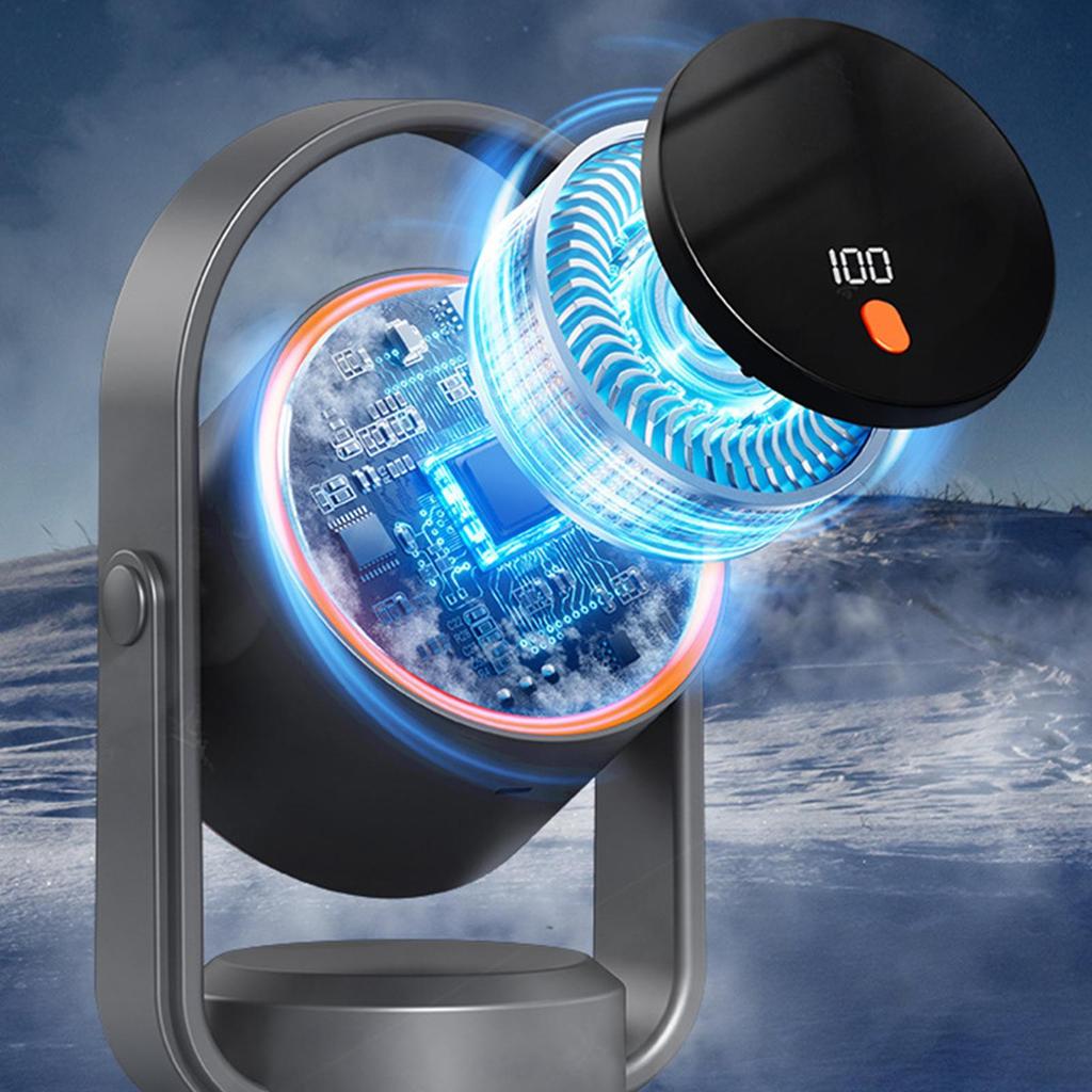 Fan For Desk 5 Wind Speed 1800mAh Table Air Circulator Fan For Women Men Students Travelers Home Apartment Study Bedroom Living
