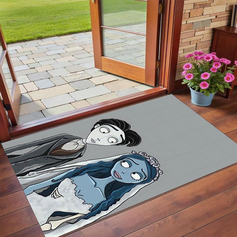 Crystal Velvet Rug Soft Non Slip Indoor Floor Mat Home DecorCorpse Bride Emily Victor