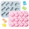3D Cute Dinosaur Silicone Mold 12 Cavity Dinosaur Themed Baking Mould Tray Diy Baking Tool For Easter Chocolate Cake Dessert