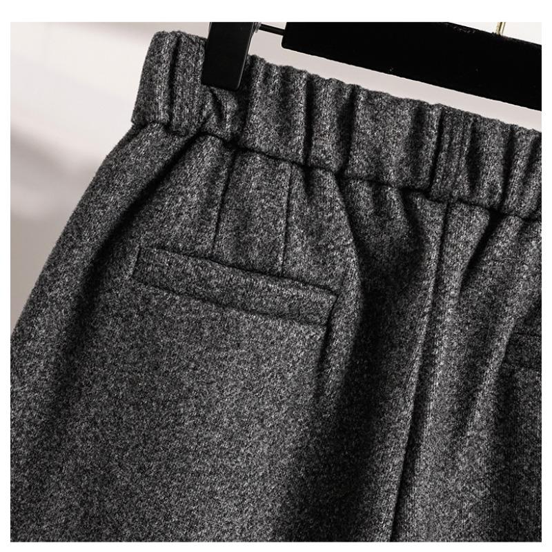 DIMANAF 2025 Autumn Winter Women Plus Size Pants Thick Warm Fashion Lady Long Pants Oversized Loose Bottoms