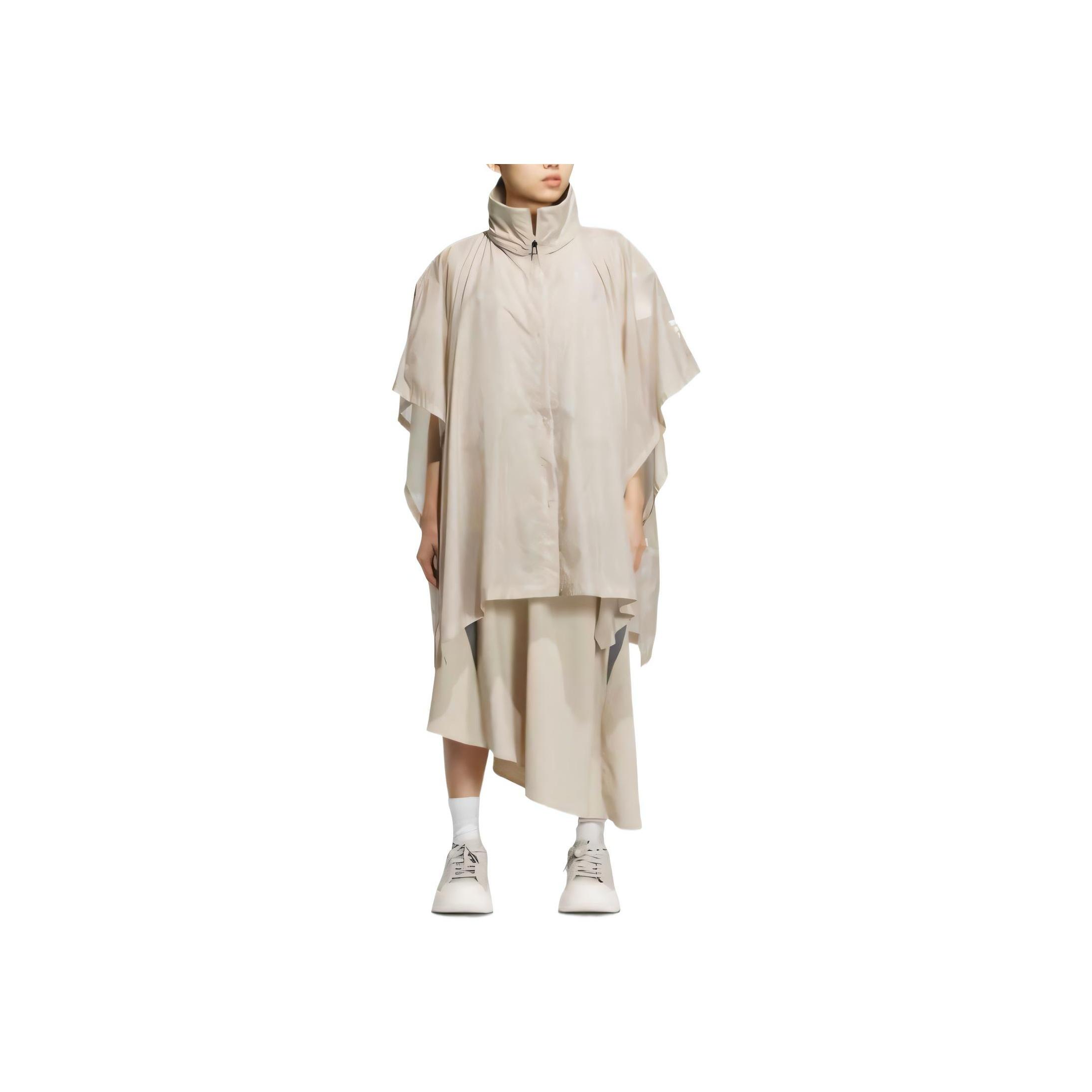 adidas Women s Beige Loose Fit Stand Collar Outdoor Vest KB3650 S