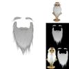 Christmas Santa Costume Accessories With White Faux Beard And Eyebrows For Holiday Party Decor