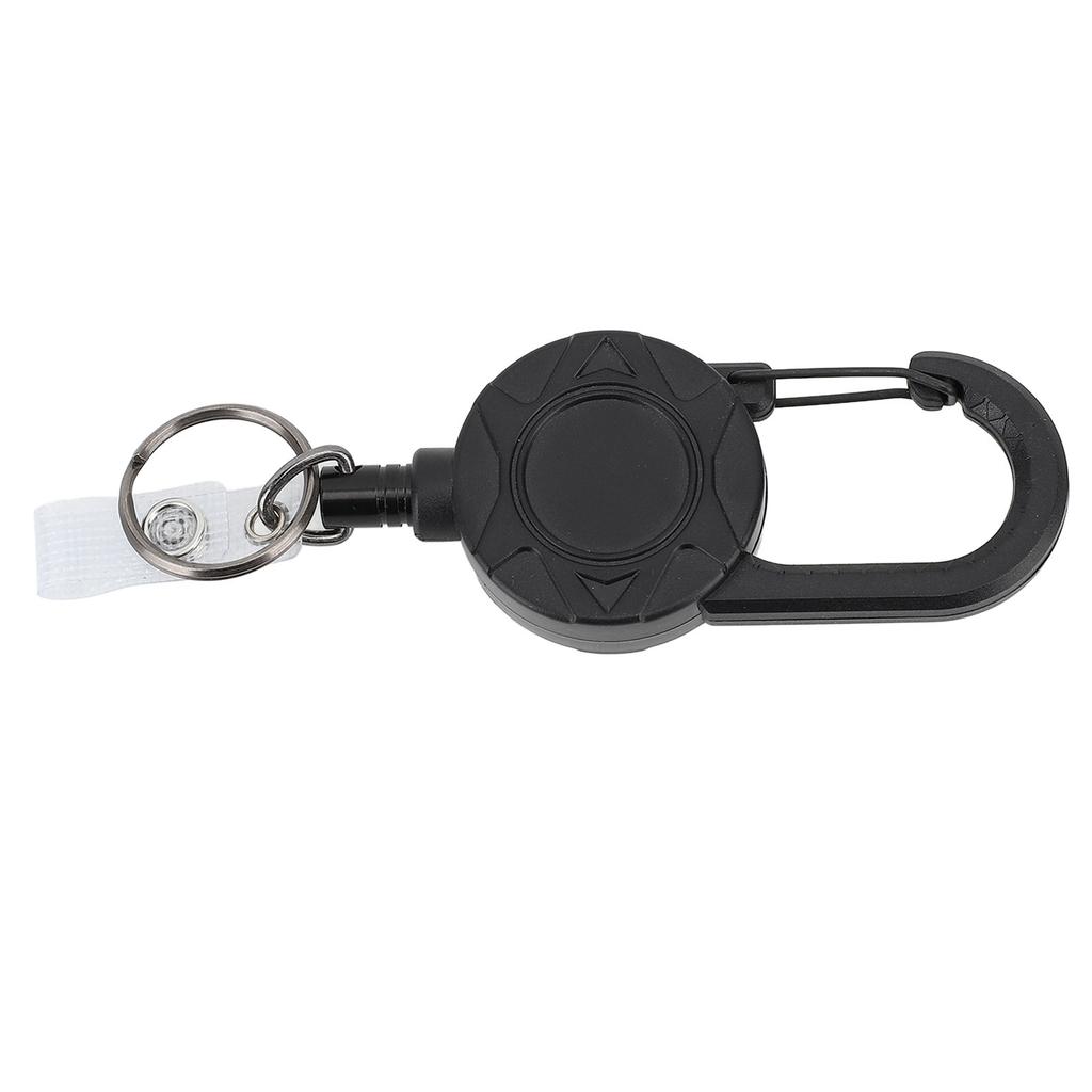 Retractable Keychain Stainless Steel Wire and ABS Magnetic Good Load Bearing 1mm Thick Multitool Buckle Badge Holder