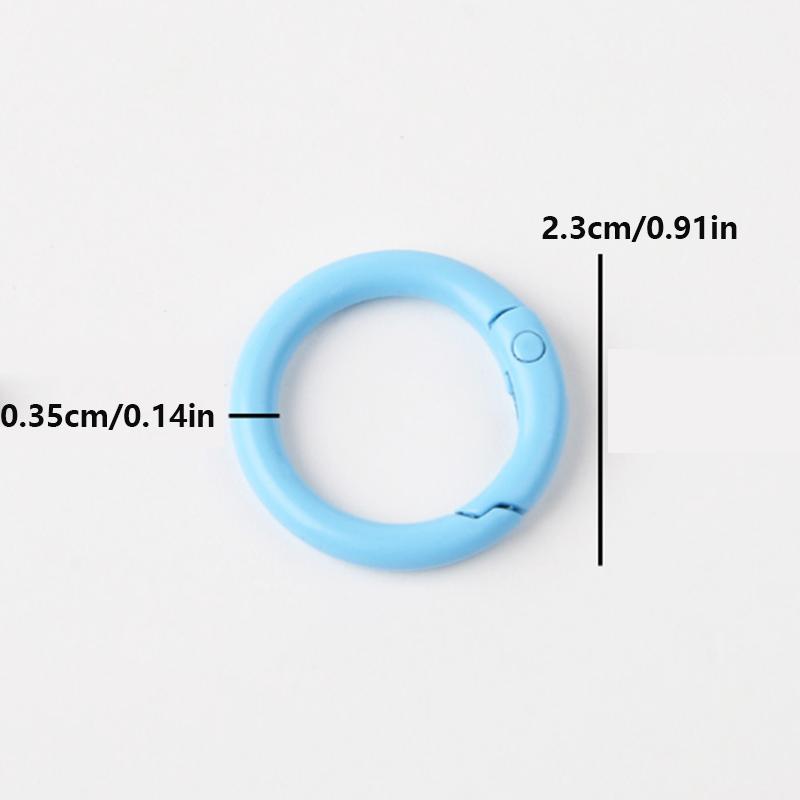 Yogodlns 10 ks/Lot 16 barev Kovová O kroužková spona Otevíratelná Kulatá Karabina Klíčenka Klipy Hák Psí Řetěz DIY Šperky Spona Konektor Tašky Příslušenství