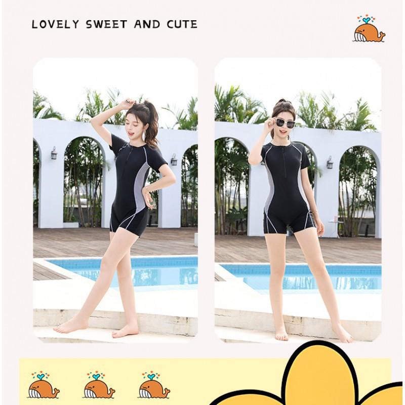 Girls 'swimsuits Middle-aged Children's One-piece Boxers Conservative Fashionable Breathable Swimming Training Clothes