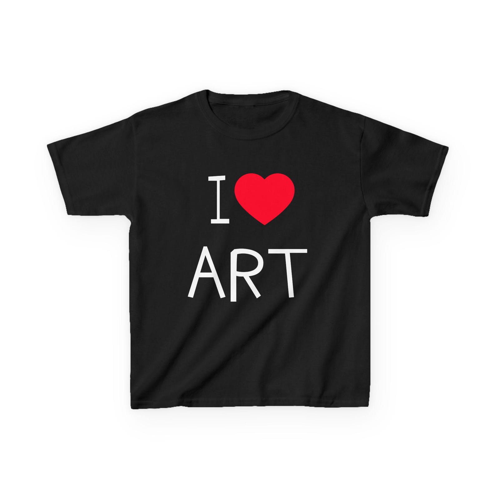 I Love Art Kids Tee - Gift for Budding Artists 4XL