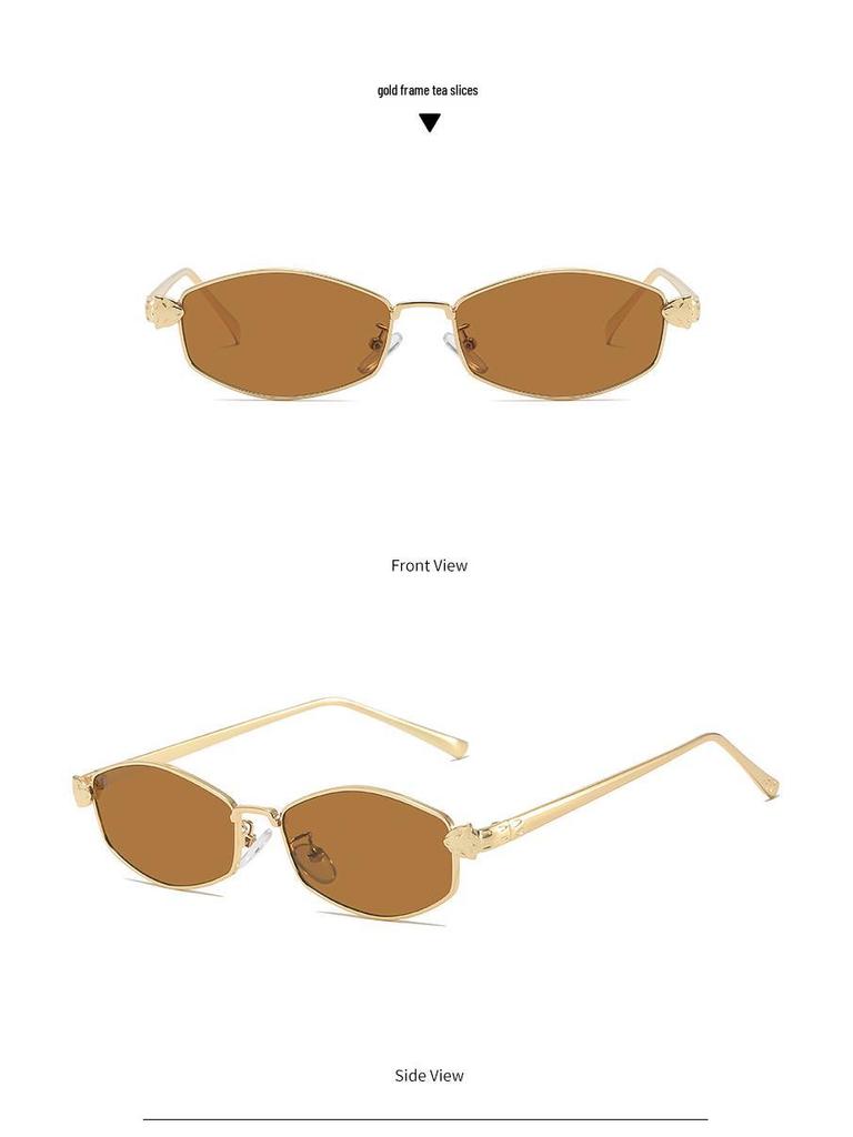 Ultra-Light Retro Gold Wire Sunglasses - Unisex, Tea-Colored, UV Protection