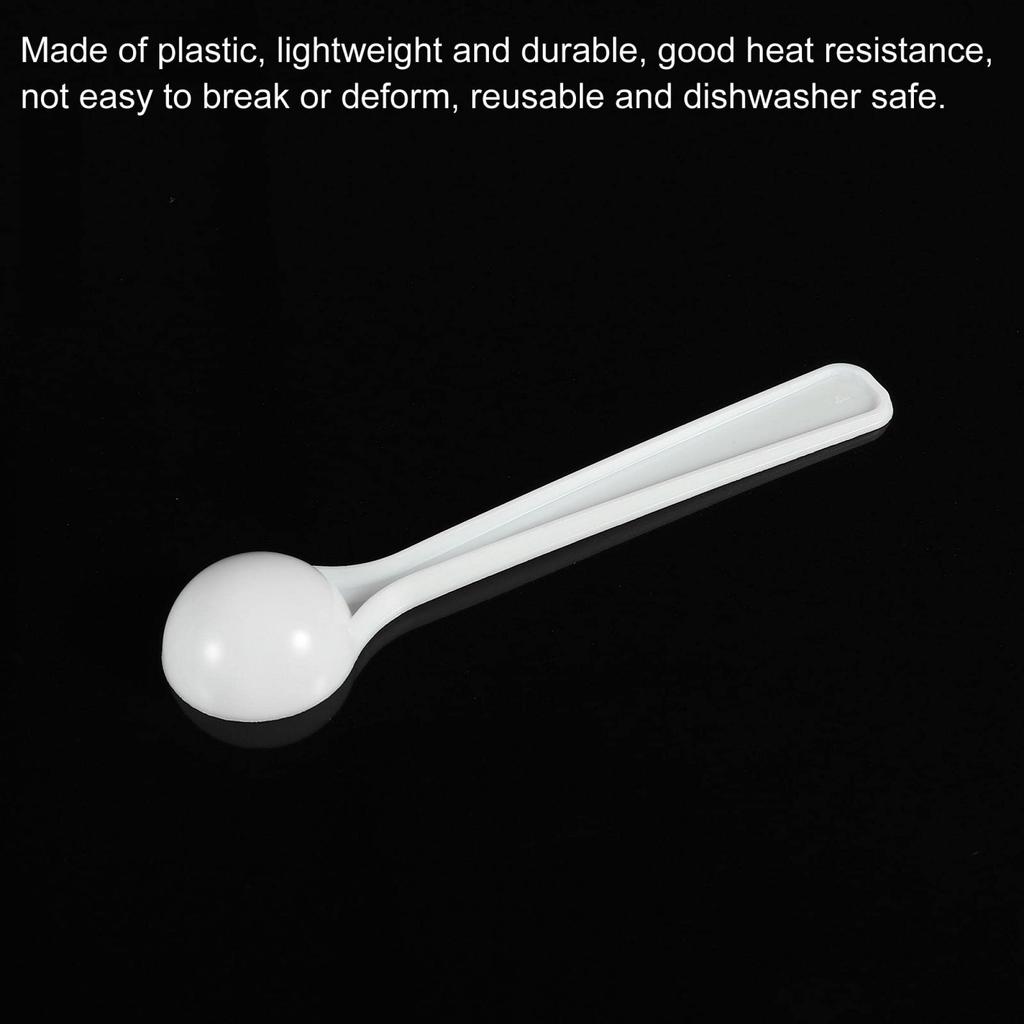 Uxcell Micro Spoons, 1g Measuring Scoops, Plastic, Round Bottom Mini Spoons, Flat Bottom Mini Spoons, Home Kitchen Powder Measuring, Baking, 15pcs
