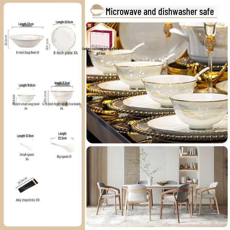 Yujia Ceramic Bone China Dinnerware Set