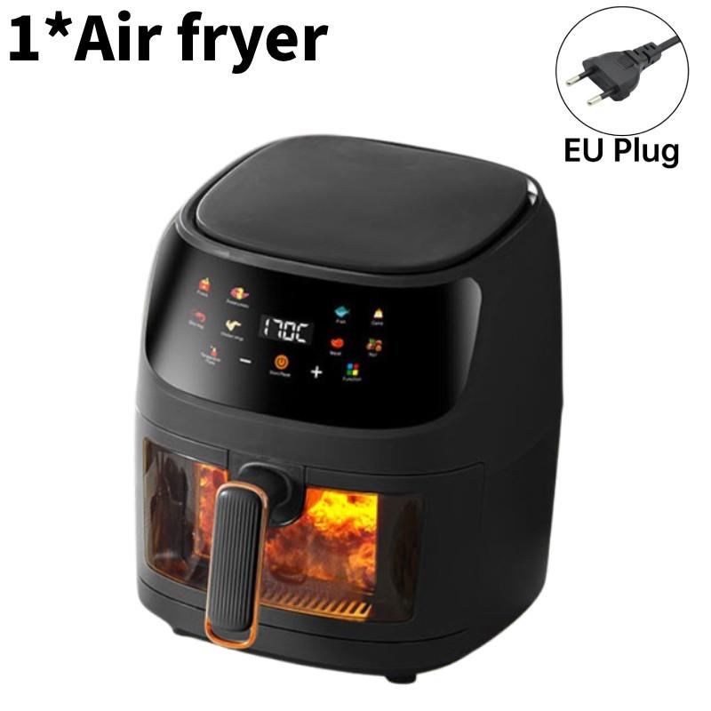 

8l Fryer Air Smart Cooking Device With Touch Control Multifunction Kitchen Tools Black EU