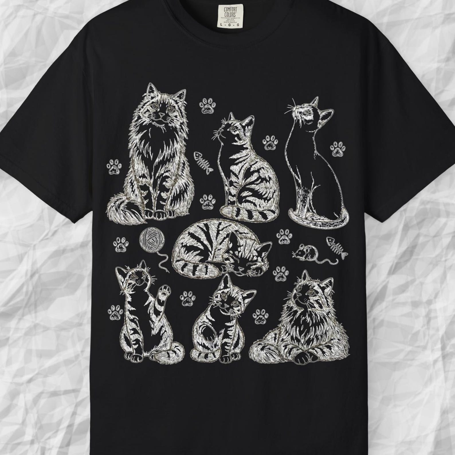 Comfort Colors Cat Lover Shirt, Cat T shirt, Cute CaT shirt, Cat Mom Shirt, Kitten Shirt, Cat Lover Shirt Gift, Cat Dad Shirt S