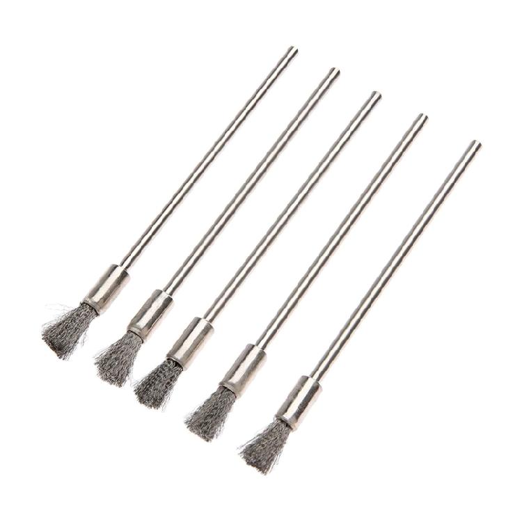 4Pcs 100mm Steel Wire Wheel Brushes 3mm Shank Polishing Brush Rotary Tool Home
