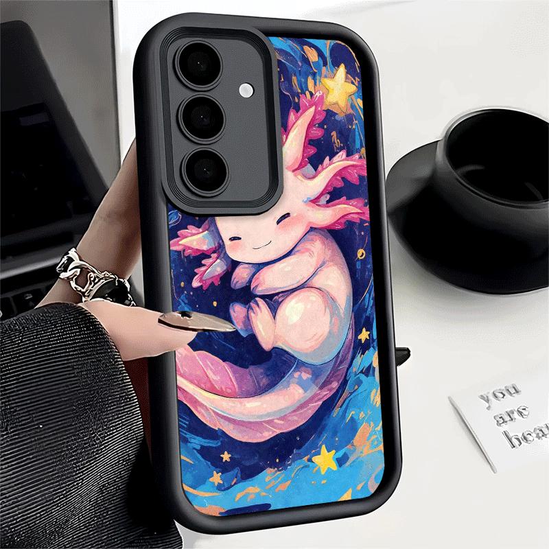 Phone Case for Samsung Galaxy A17 A16 A15 A14 A13 Axolotl Cartoon Cute A56 A36 A26 A55 A35 A25 A54 A34 A24 A53 A33 A23 A07 A06