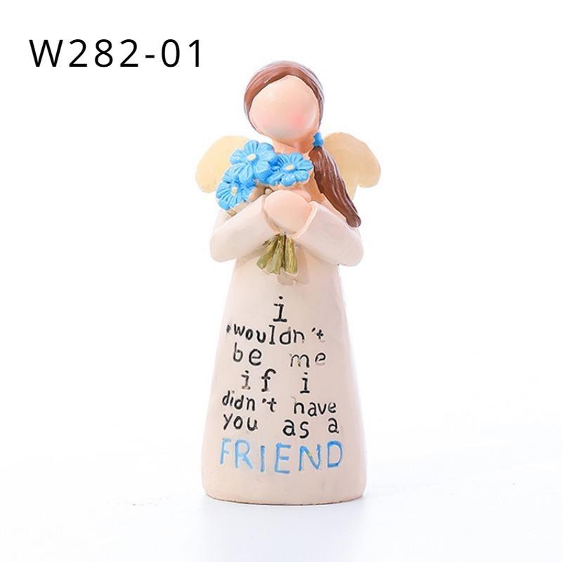 Great Friend Friendship Prayer Angel Girl Resin Decoration Sculpture Garden Flower Fairy Crafts