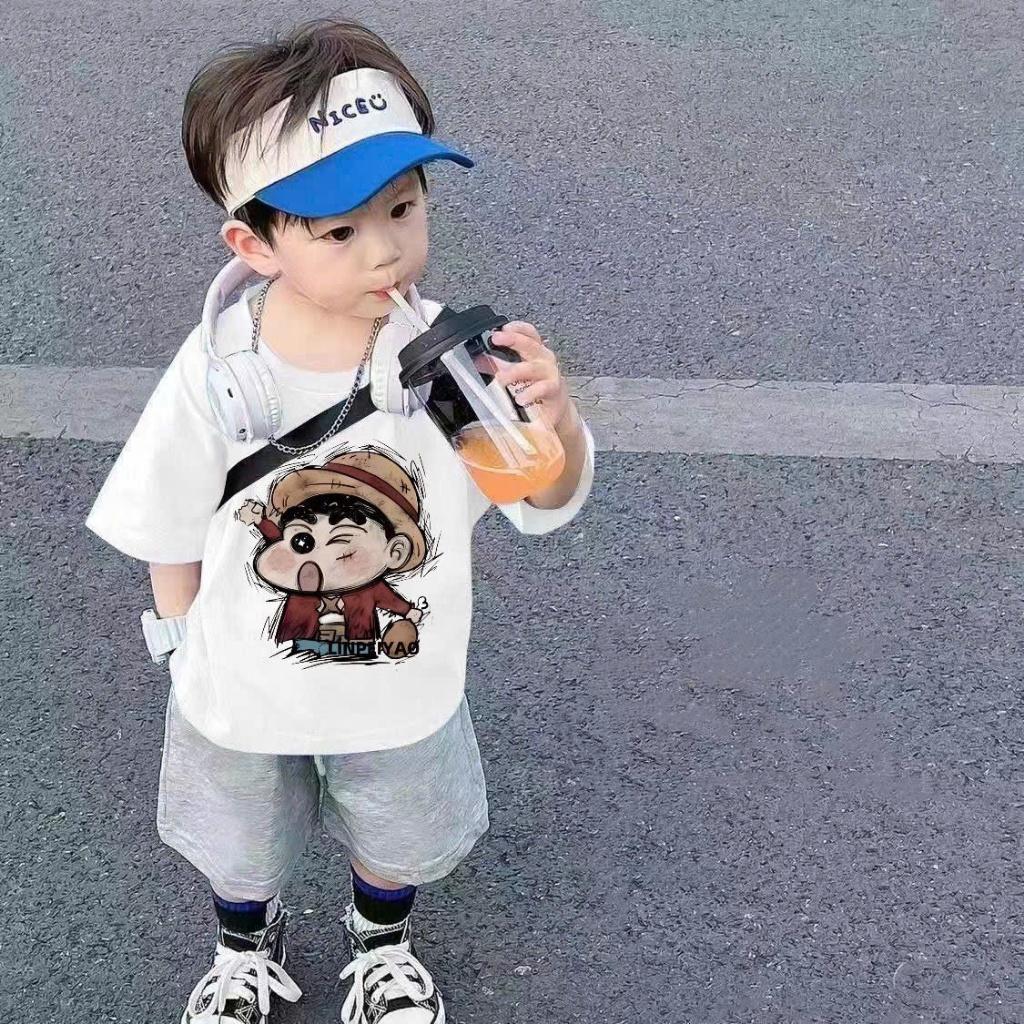 Boys' and girls' sets with dog shaped patterns printed on them