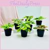 Mini Plastic Green Plant Pot With Realistic Foliage For Home Office Decor